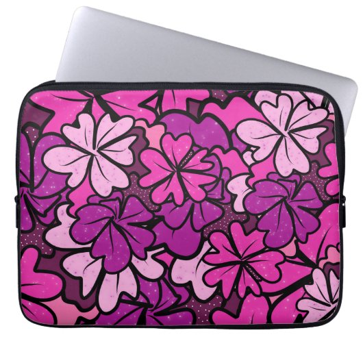 Blumenmuster Laptopschutzhülle (Vorderseite)