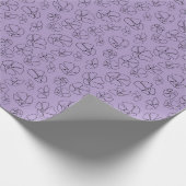 Blumenmuster Lavendel Geschenkpapier (Ecke)