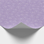 Blumenmuster Lavendel Geschenkpapier (Ecke)