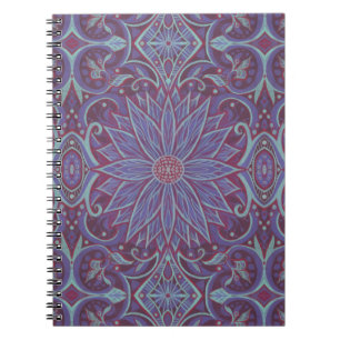 Blumenmuster "Lavender lotus" Notizblock