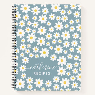 Blumenmuster Leere eigene Kochbuch Rezept zum Schr Notizblock