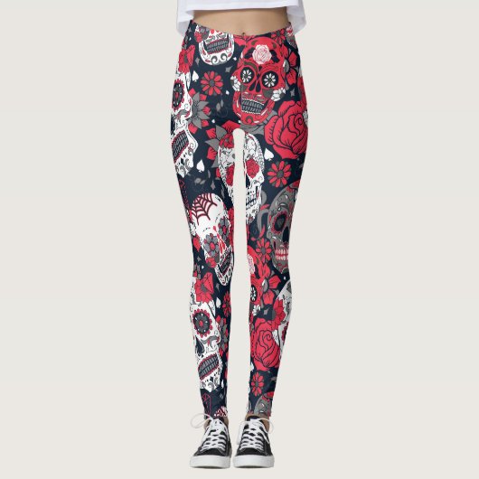 Blumenmuster Leggings (Vorderseite)