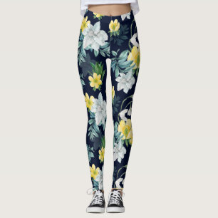 Blumenmuster Leggings