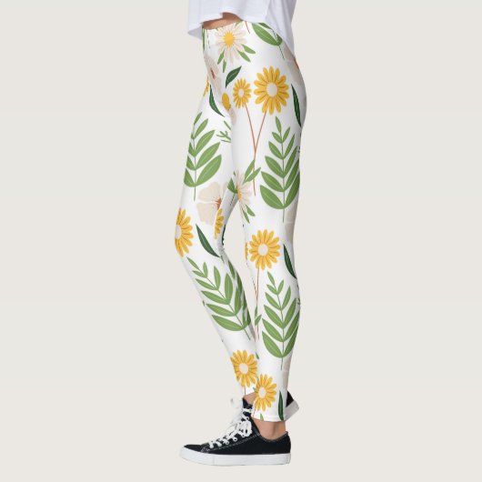 Blumenmuster Leggings (Links)
