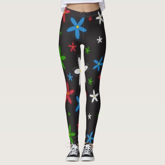 Blumenmuster Leggings (Vorderseite)