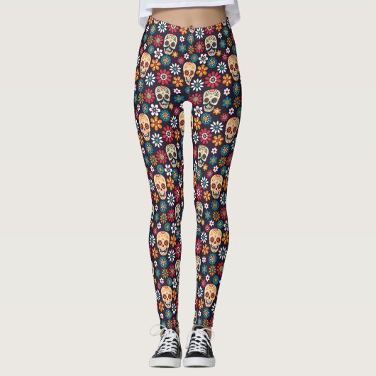 Blumenmuster Leggings (Vorderseite)