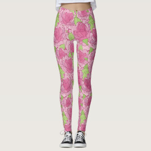 Blumenmuster Leggings
