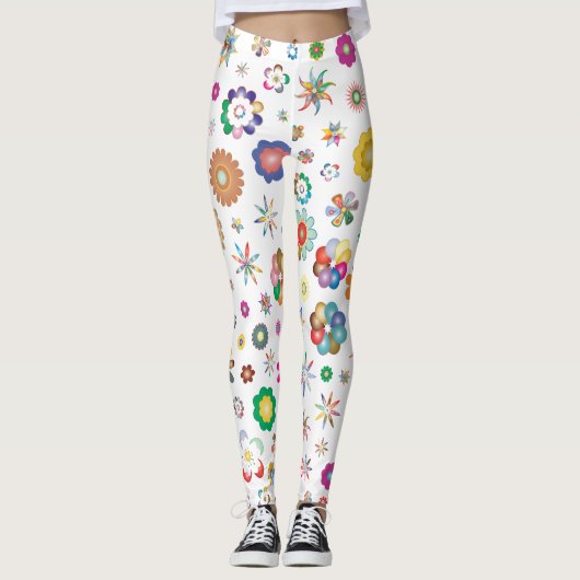 Blumenmuster Leggings (Vorderseite)