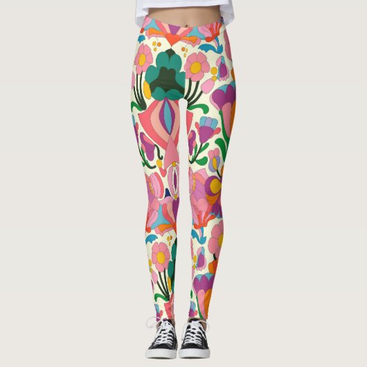 Blumenmuster Leggings (Vorderseite)