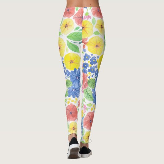 Blumenmuster Leggings (Rückseite)