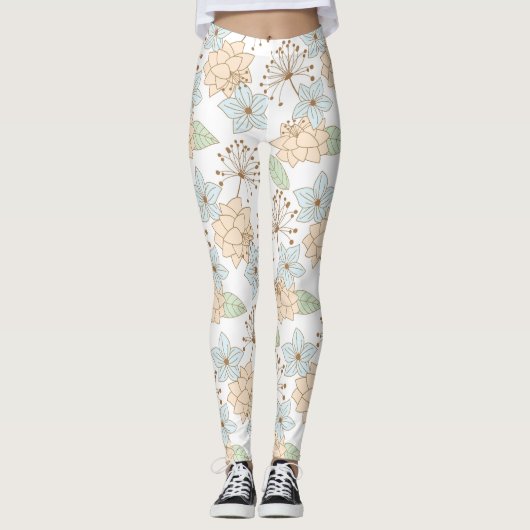 Blumenmuster Leggings (Vorderseite)