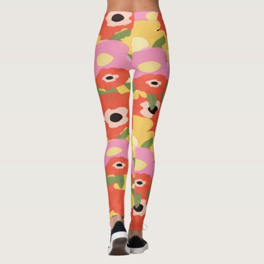Blumenmuster Leggings (Rückseite)