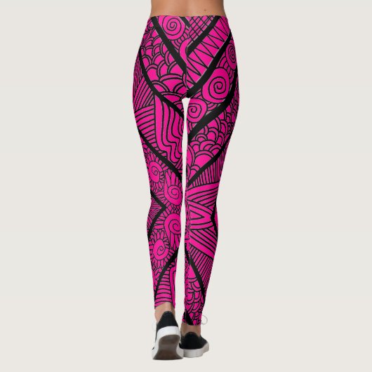 Blumenmuster Leggings (Rückseite)