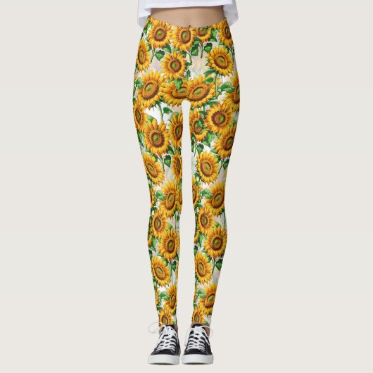 Blumenmuster Leggings (Vorderseite)