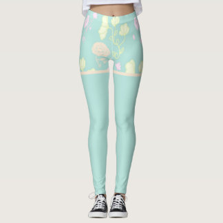 Blumenmuster Leggings