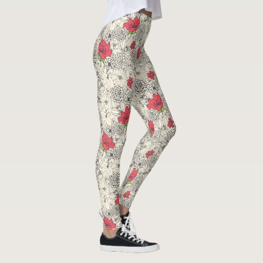 Blumenmuster Leggings (Rechts)