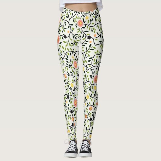 Blumenmuster Leggings (Vorderseite)