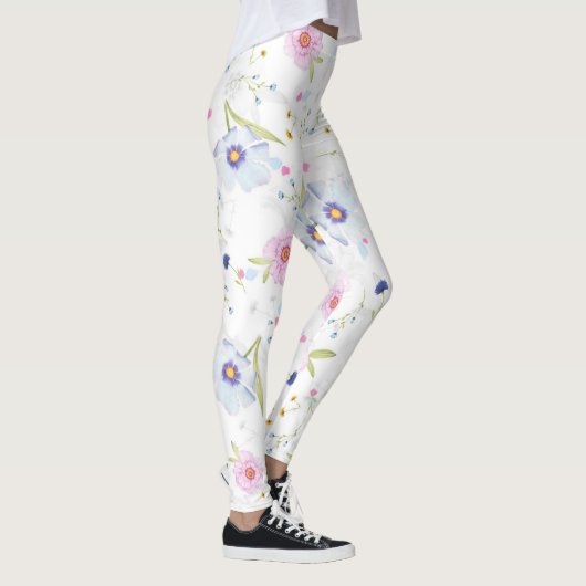 Blumenmuster-Leggings Leggings (Rechts)