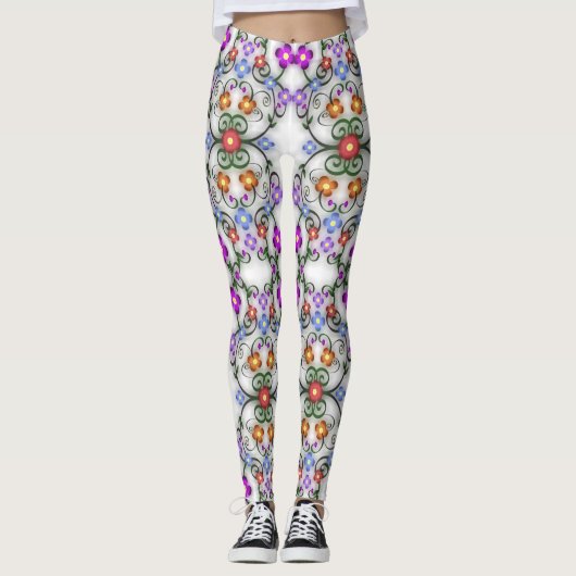 Blumenmuster-Leggings Leggings (Vorderseite)