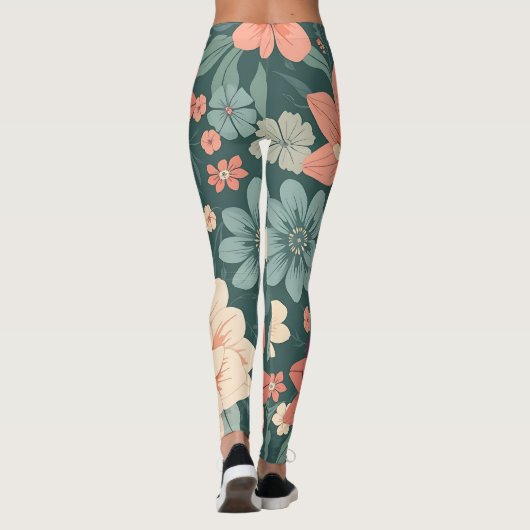 Blumenmuster-Leggings Leggings (Rückseite)
