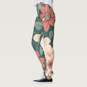 Blumenmuster-Leggings Leggings (Links)
