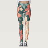 Blumenmuster-Leggings Leggings (Vorderseite)