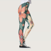 Blumenmuster-Leggings Leggings (Rechts)
