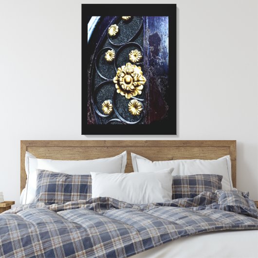 Blumenmuster Leinwanddruck (Insitu (Schlafzimmer))