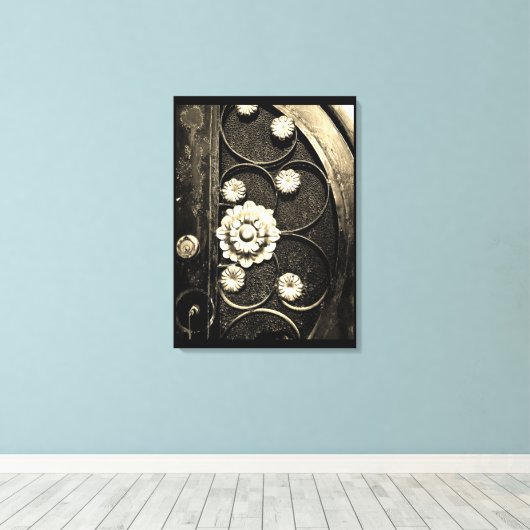 Blumenmuster Leinwanddruck (Insitu (Holzboden))