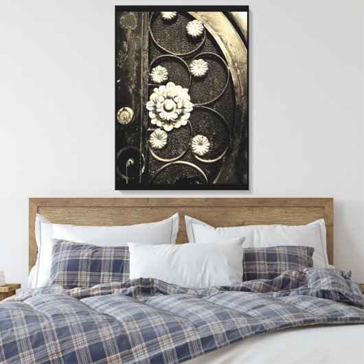 Blumenmuster Leinwanddruck (Insitu (Schlafzimmer))