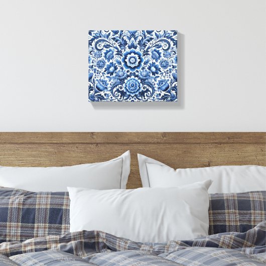 Blumenmuster Leinwanddruck (Insitu (Schlafzimmer))