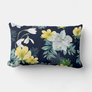 Blumenmuster Lendenkissen