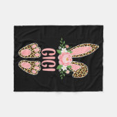 Blumenmuster Leopard Gigi Hase Frohe Ostern Frühli Fleecedecke (Vorderseite (Horizontal))