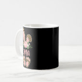 Blumenmuster Leopard Oma Hase Frohe Ostern Frühlin Kaffeetasse (Vorderseite Links)