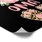 Blumenmuster Leopard Oma Hase Frohe Ostern Frühlin Poster (Ecke)