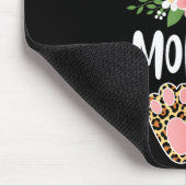 Blumenmuster Leoparden-Mutter-Häschen frohe Ostern Mousepad (Ecke)