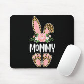 Blumenmuster Leoparden-Mutter-Häschen frohe Ostern Mousepad (Mit Mouse)