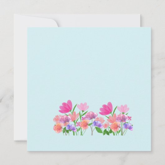 Blumenmuster-Lichtschalter Einladung (Rückseite)