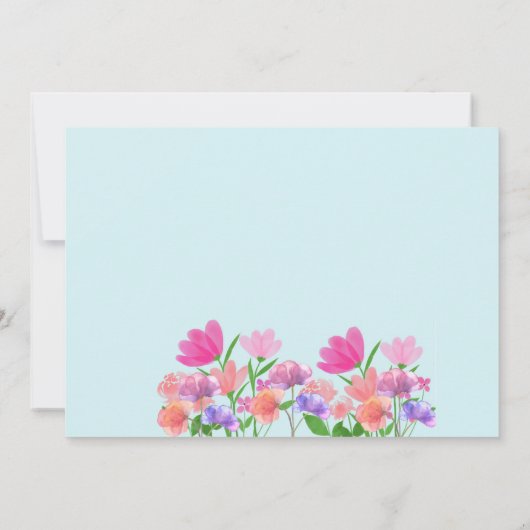 Blumenmuster-Lichtschalter Einladung (Rückseite)