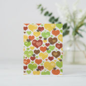 Blumenmuster-Liebe Muster rosa Postkarte (Stehend Vorderseite)