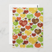 Blumenmuster-Liebe Muster rosa Postkarte (Vorne/Hinten)