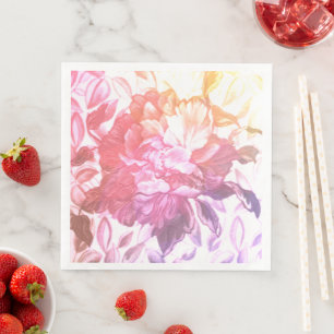 Blumenmuster, Liebe, Rosa Serviette