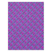 Blumenmuster Lila und türkisfarbene Blume Tischdecke (Vorderseite)