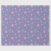 Blumenmuster - Lila Wrap Paper Geschenkpapier (Flach)