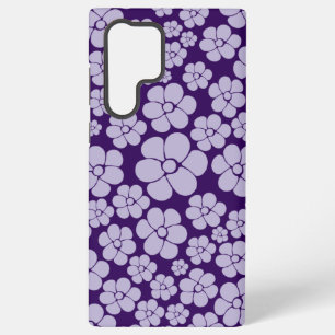 Blumenmuster - Lila Zierkissen Samsung Galaxy Hülle