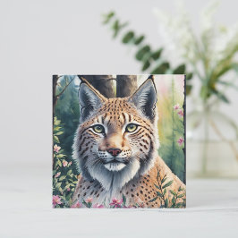 Blumenmuster Luchs Blumenkarte