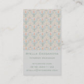 Blumenmuster Lucile Flies Soft Grau Visitenkarte (Rückseite)