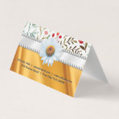 Blumenmuster | Lux Gold Silk Drapery Visitenkarten (Rückseite)