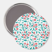 Blumenmuster Magnet (Vorderseite/Rückseite)