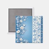 Blumenmuster Magnet (Vorderseite/Rückseite)